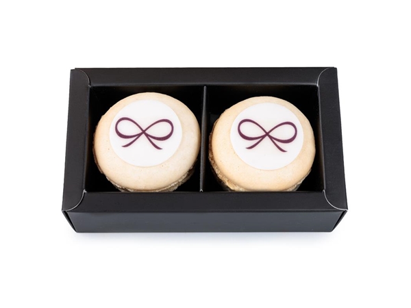 Twee macarons (met/zonder logo)