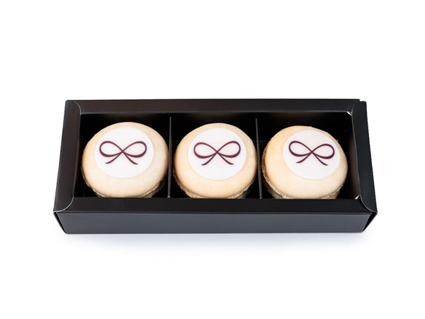 Drie macarons (met/zonder logo)