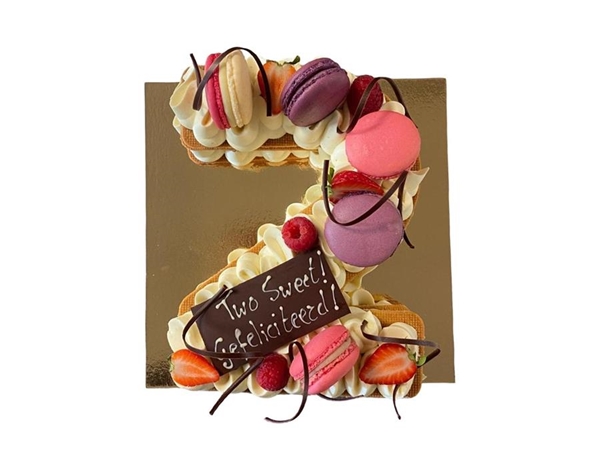 Cijfertaart Praline/Karamel/Vanille